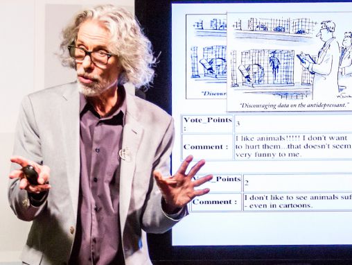 Click to play Bob Mankoff: Anatomía de una tira cómica de The New Yorker