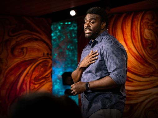 Click to play Marcus Bullock: An app that helps incarcerated people stay connected to their families