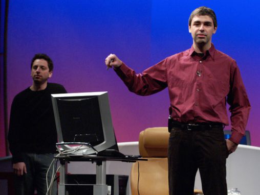 Click to play Sergey Brin et Larry Page: Sergey Brin et Larry Page parlent de Google