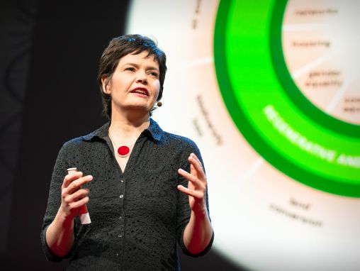 Click to play Kate Raworth: En sund økonomi designes til at trives, ikke vækste.