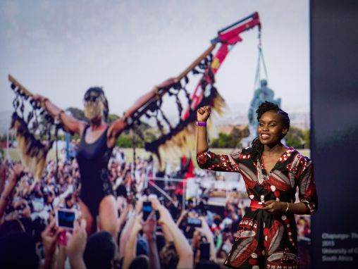Click to play Sethembile Msezane: Living sculptures that stand for history's truths