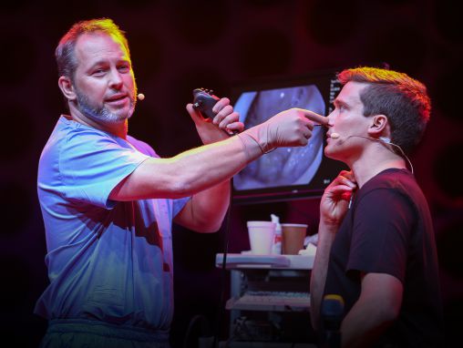 Click to play Tom Thum and Matthew Broadhurst: What happens in your throat when you beatbox?